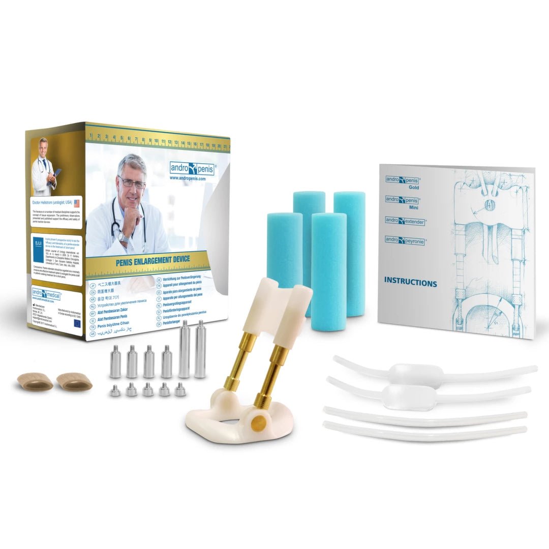 Andromedical Andropenis Gold Extender – 24K auksu dengtas reguliuojamas prietaisas - EroGuru