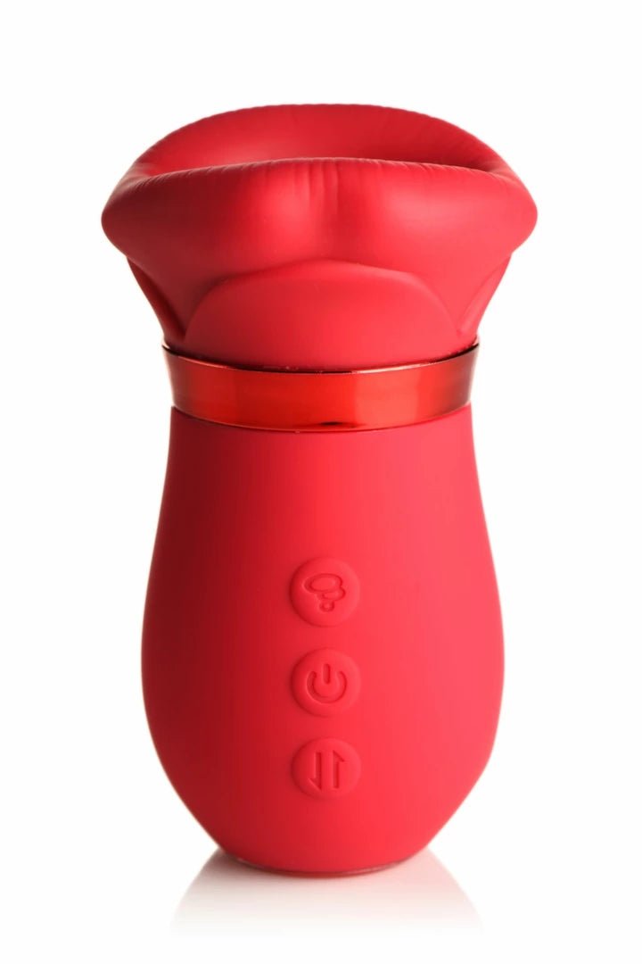 LICKGASM Kiss Me More – žaisliukas su siurbimo ir vibravimo funkcijomis , rožinis, 12,4 cm - EroGuru