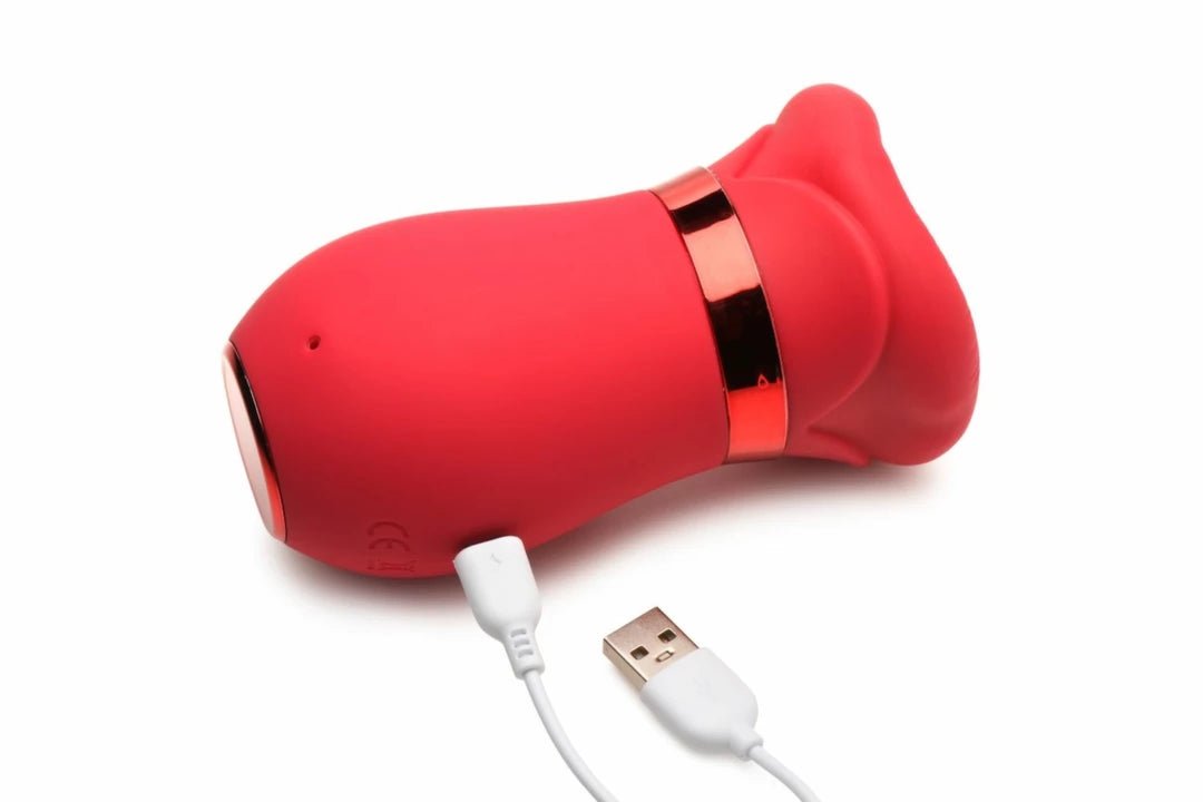 LICKGASM Kiss Me More – žaisliukas su siurbimo ir vibravimo funkcijomis , rožinis, 12,4 cm - EroGuru