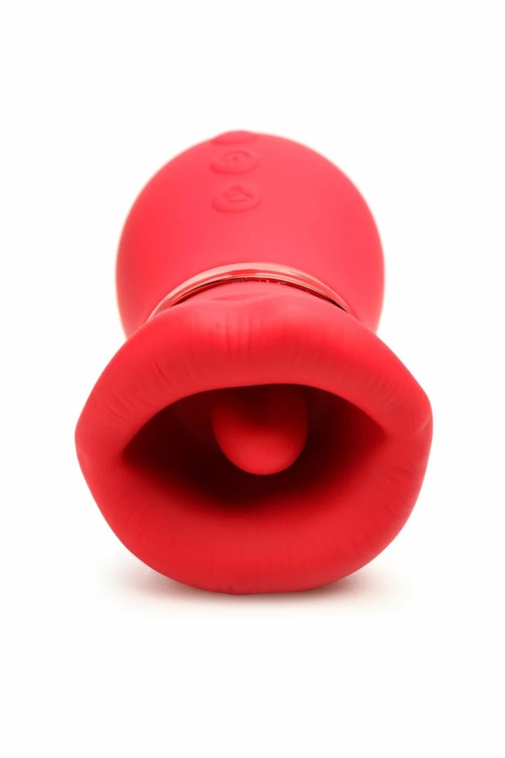 LICKGASM Kiss Me More – žaisliukas su siurbimo ir vibravimo funkcijomis , rožinis, 12,4 cm - EroGuru