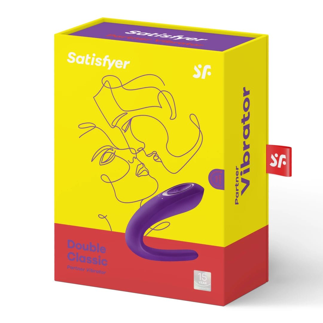 Satisfyer Double Classic – intymus poroms skirtas įrenginys, 10 režimų, atsparus vandeniui - EroGuru