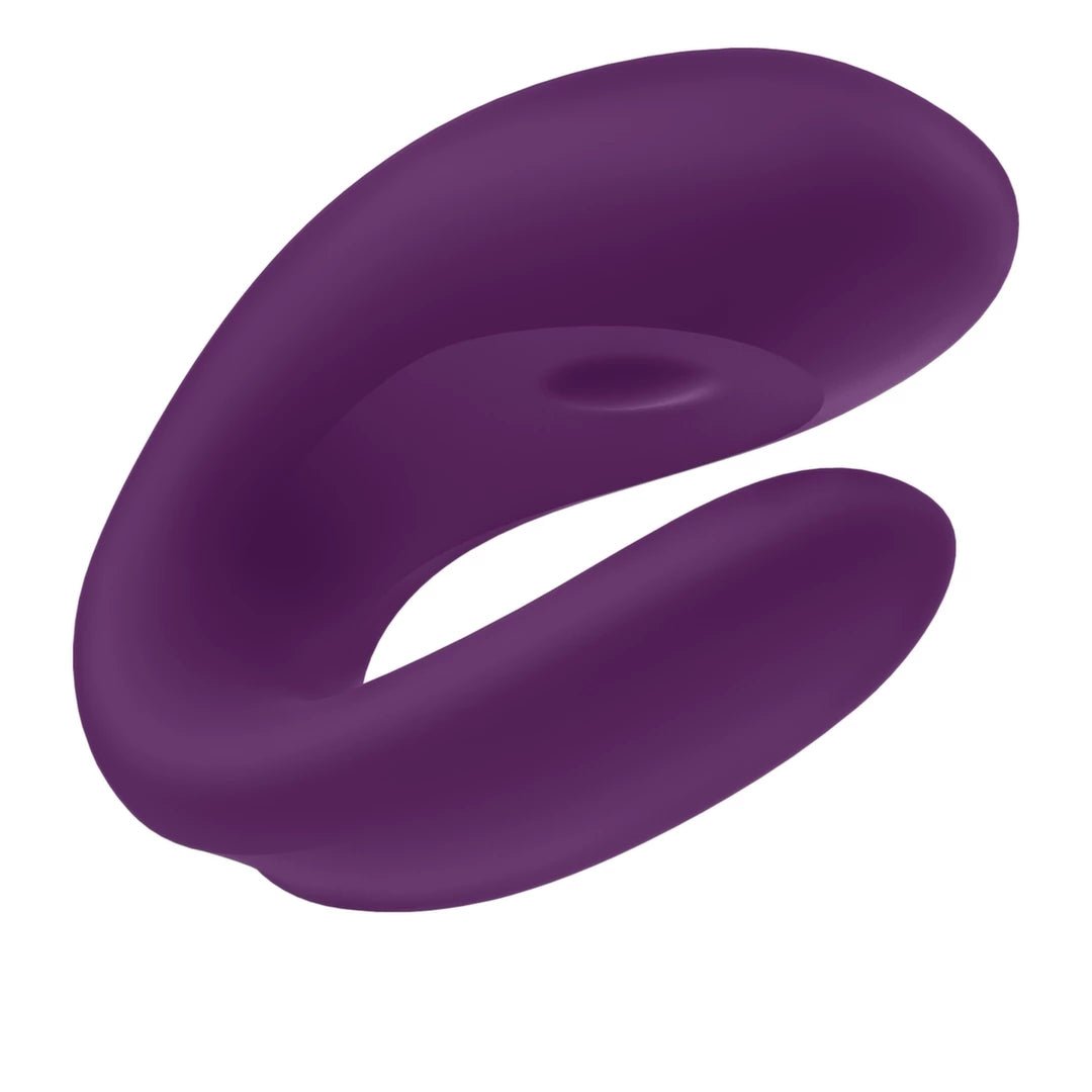 Satisfyer Double Joy Violet – Aplikacija Valdomas Dvigubos Stimuliacijos Vibratorius Poroms - EroGuru