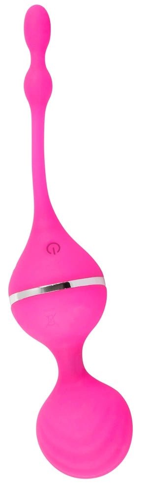 Sweet Smile rožiniai vibruojantys dubens treniravimo kamuoliukai su USB įkrovimu, 18 cm - EroGuru